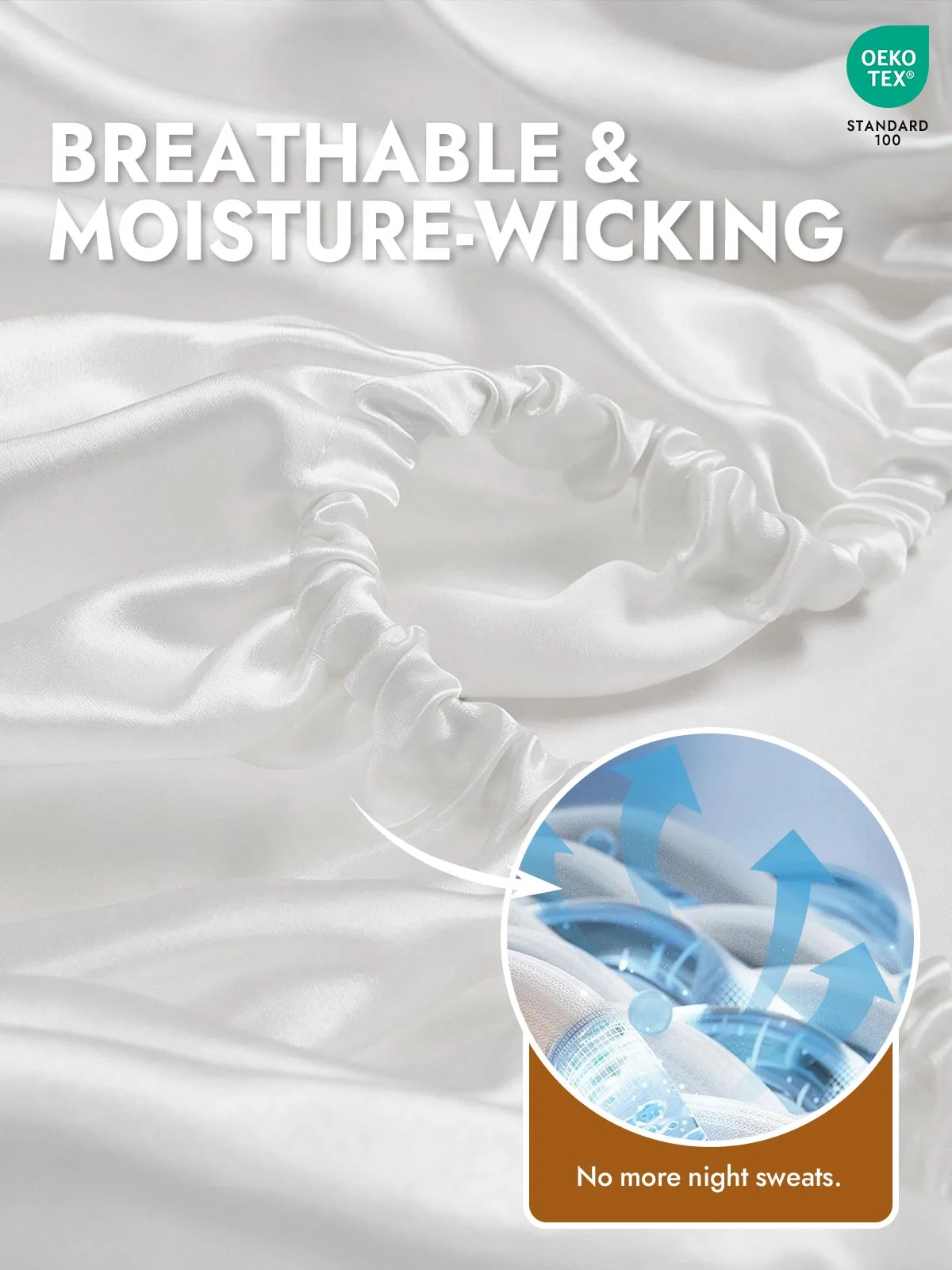 25Momme Mulberry Silk Seamless Fitted Sheet — image 3