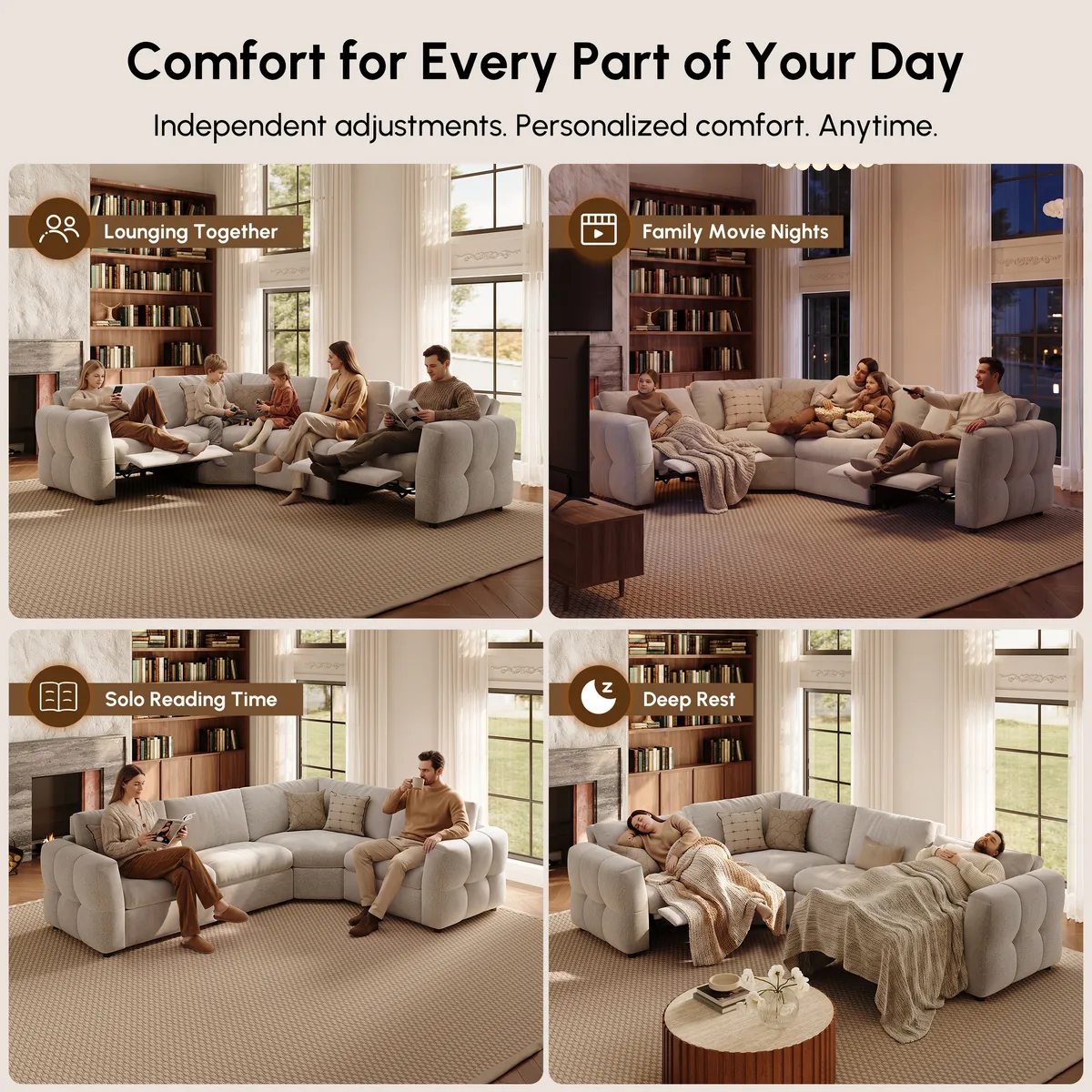 Glidio Chenille Power Reclining Sofa with Adjustable Headrests — image 6