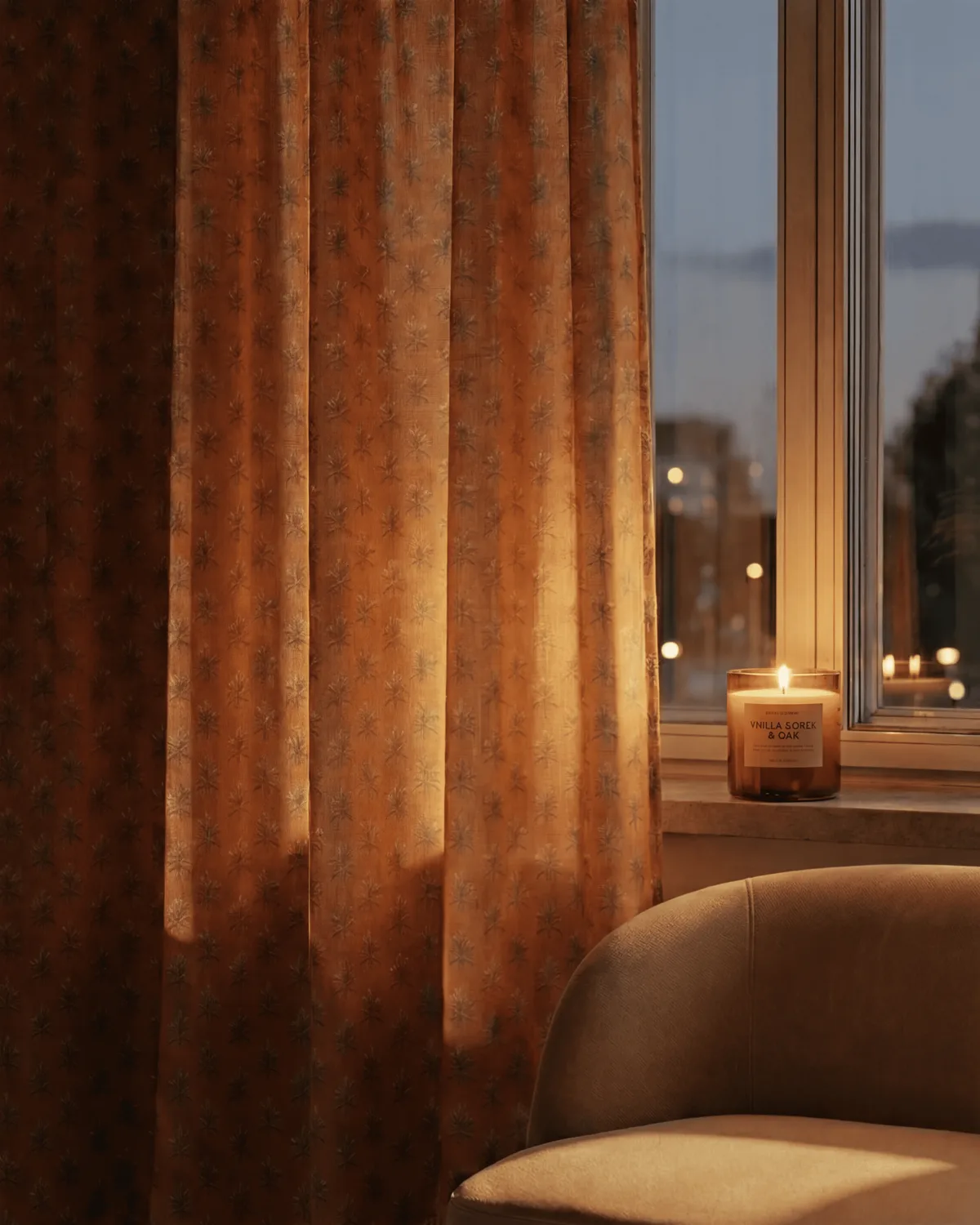 Rhythm Floral Patterned Sheer Custom Curtain — image 3
