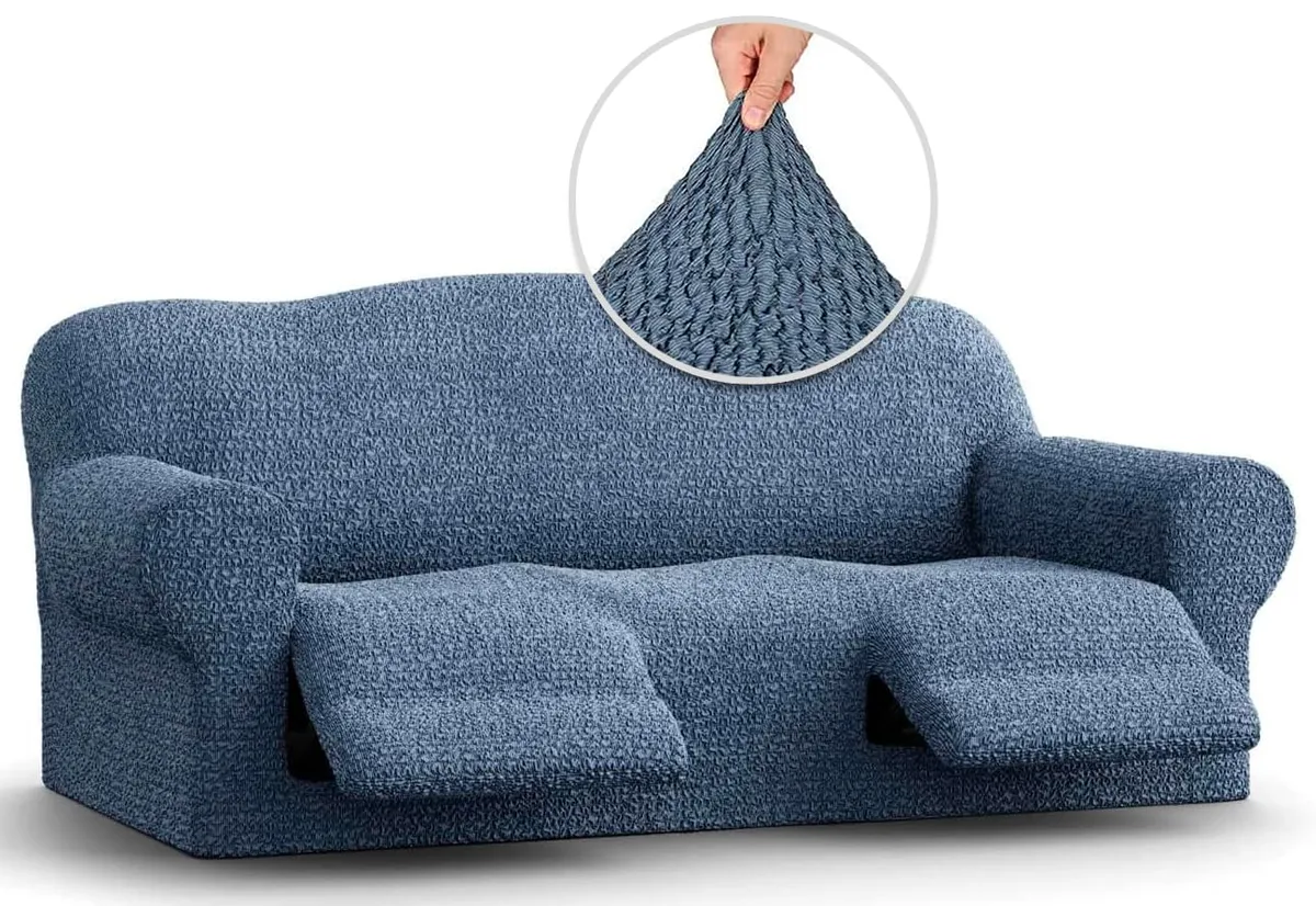 Recliner Sofa Slipcover - 1-Piece Furniture Protector - Form Fit, Machine Washable - CottonRich Collection — image 9