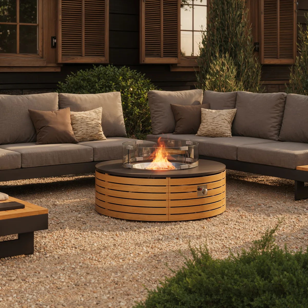 Tevara 39" Round Smokeless Propane Patio Fire Pit Table All Weather — image 2