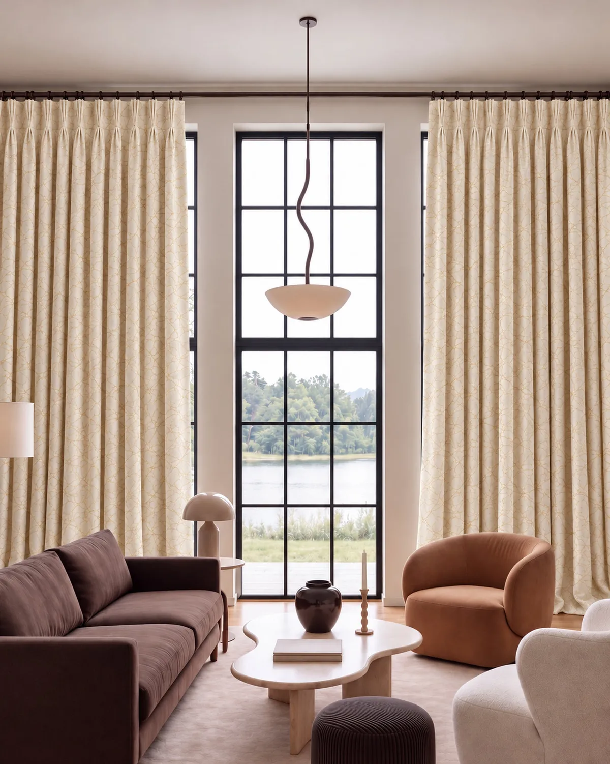 Luxor Foil Printed Velvet Patterned Custom Curtain | Designed in Italy — image 3