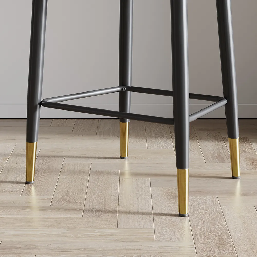 Diamic Black Faux Leather Counter Stool with Upholstered — image 6