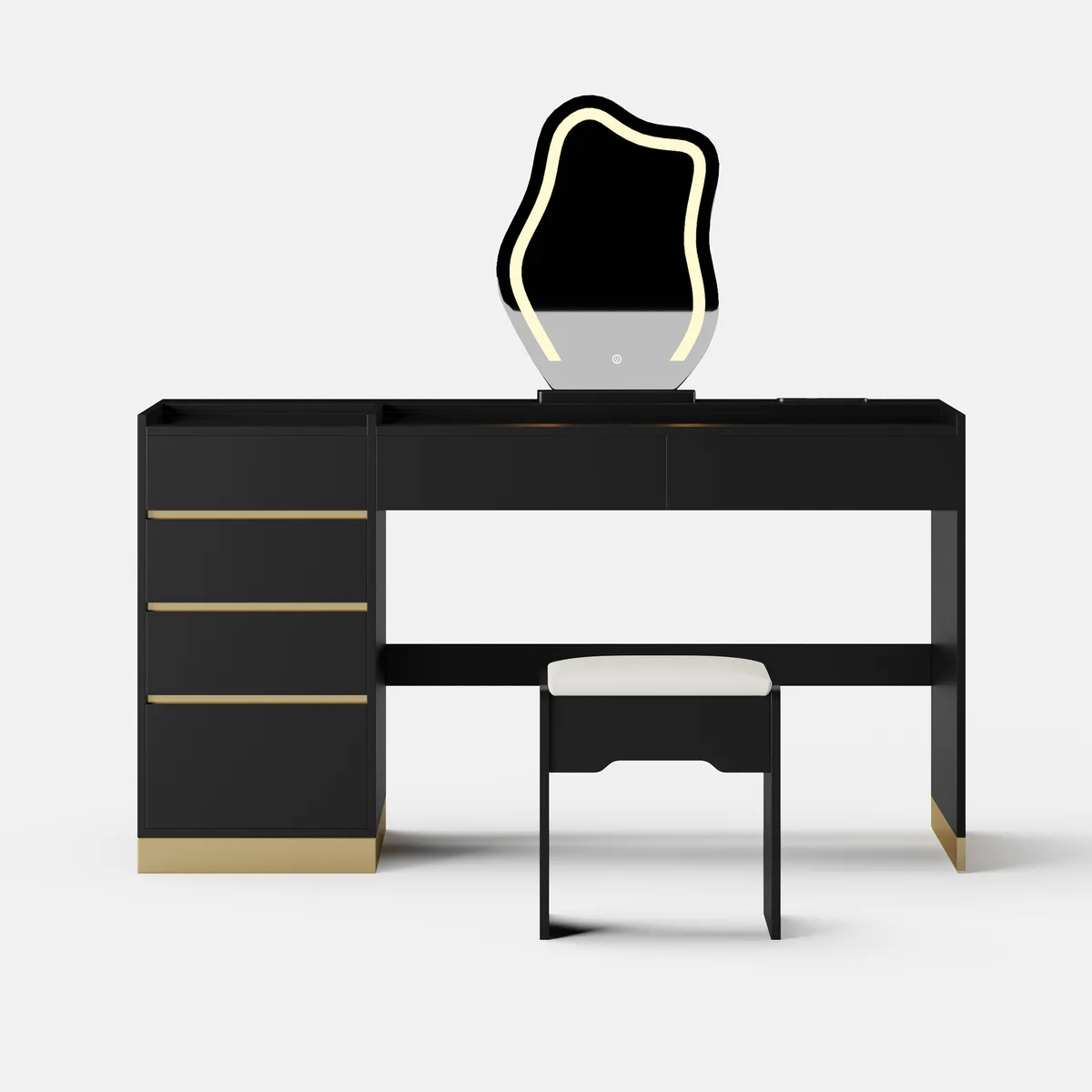 Bedroom Nightstands & Vanity Desk Set 2 LED — image 27