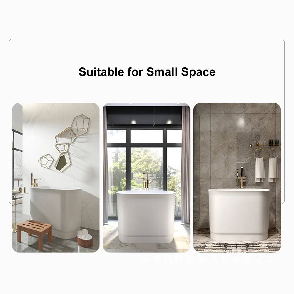 40" Modern Deep Oval Freestanding Matte — image 13