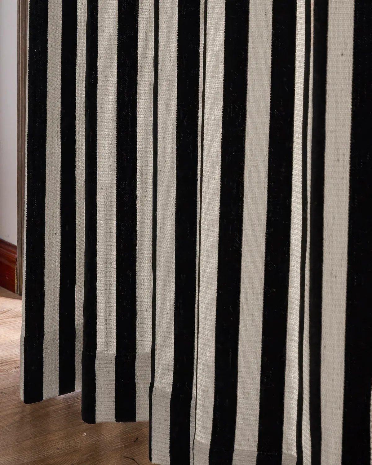 Liam 4 layers Soundproof Thermal Striped Linen Blend Custom Curtain — image 2