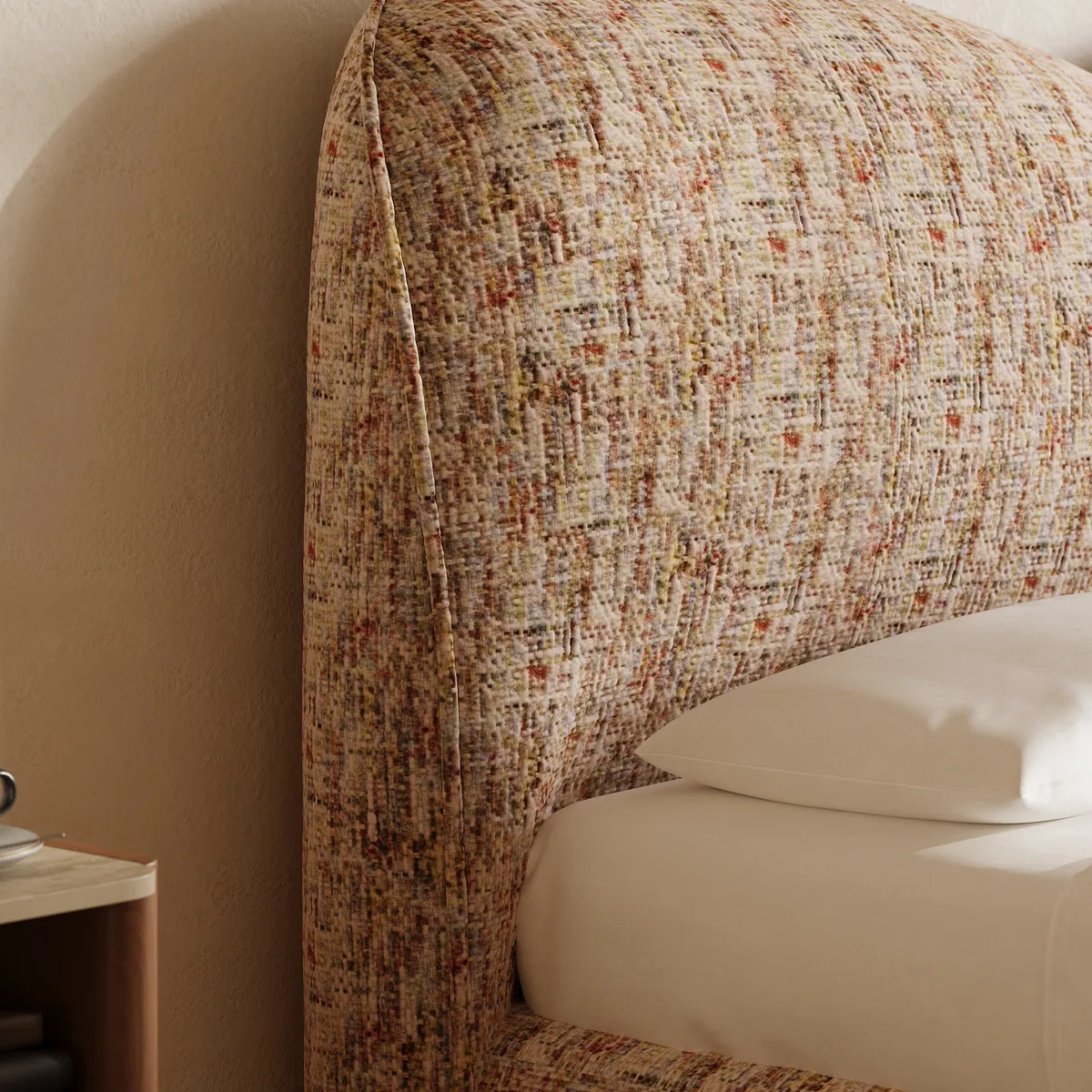 Modern King Size Chenille Upholstered Bed — image 25