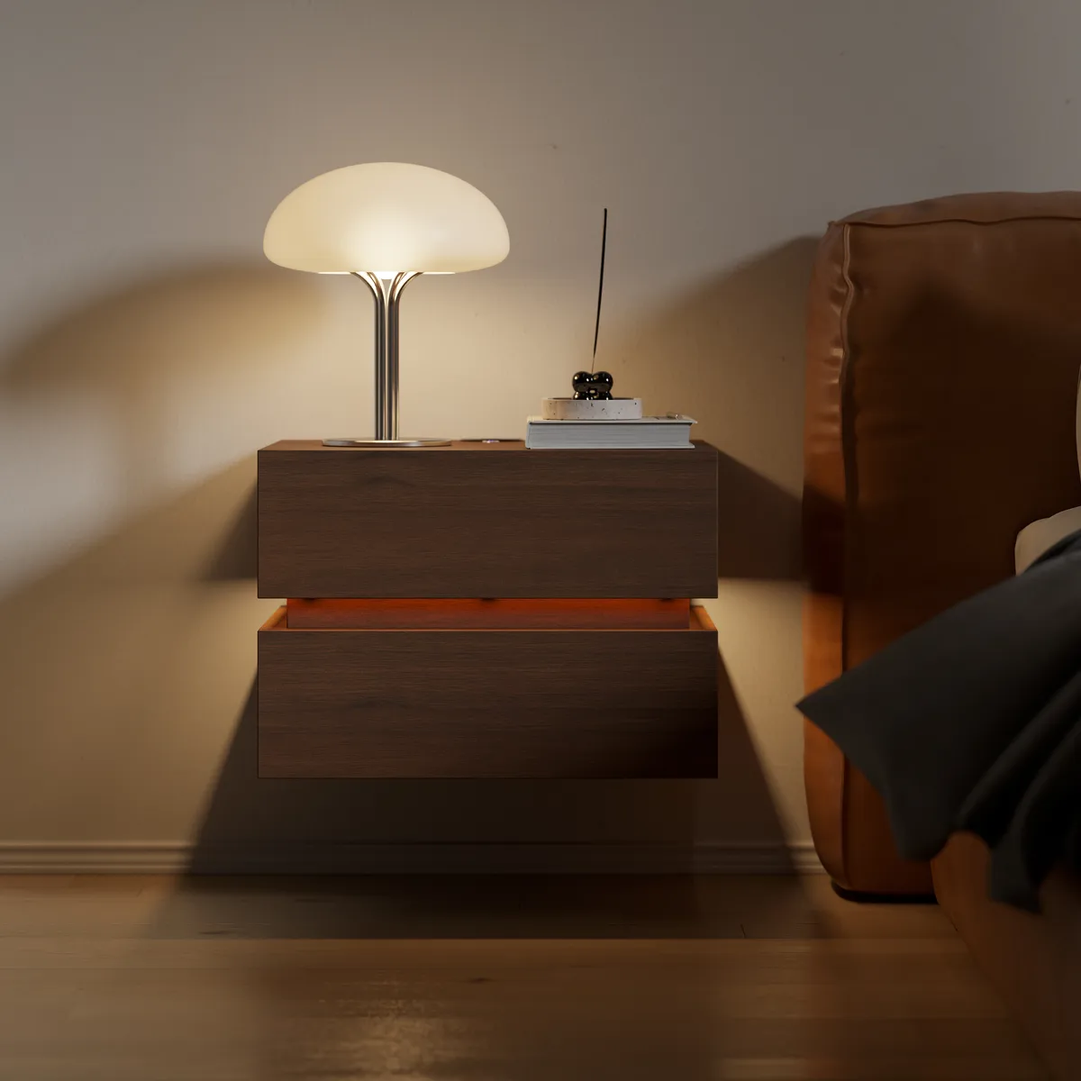 Lumio Floating Smart Nightstand with Charging Station & Light — image 4