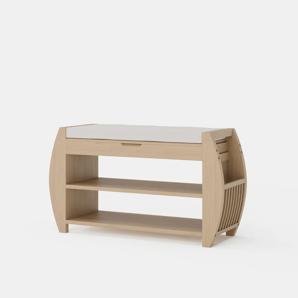 Shoe Storage Entryway Bench Wooden Shoe Rack in Brown (32.3'') — image 29