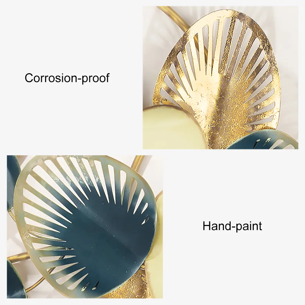 Modern Minimalist 3D Hollow-out Metal Leaves Wall Decor Classic Fashion Wall Decoration — image 7