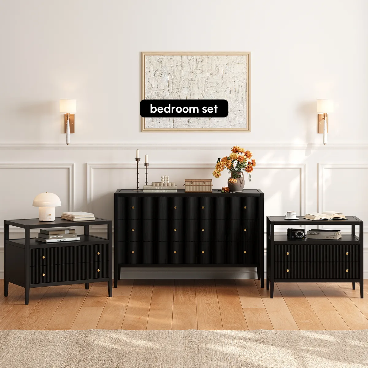 30" Wide Long Modern Smart Nightstand — image 15
