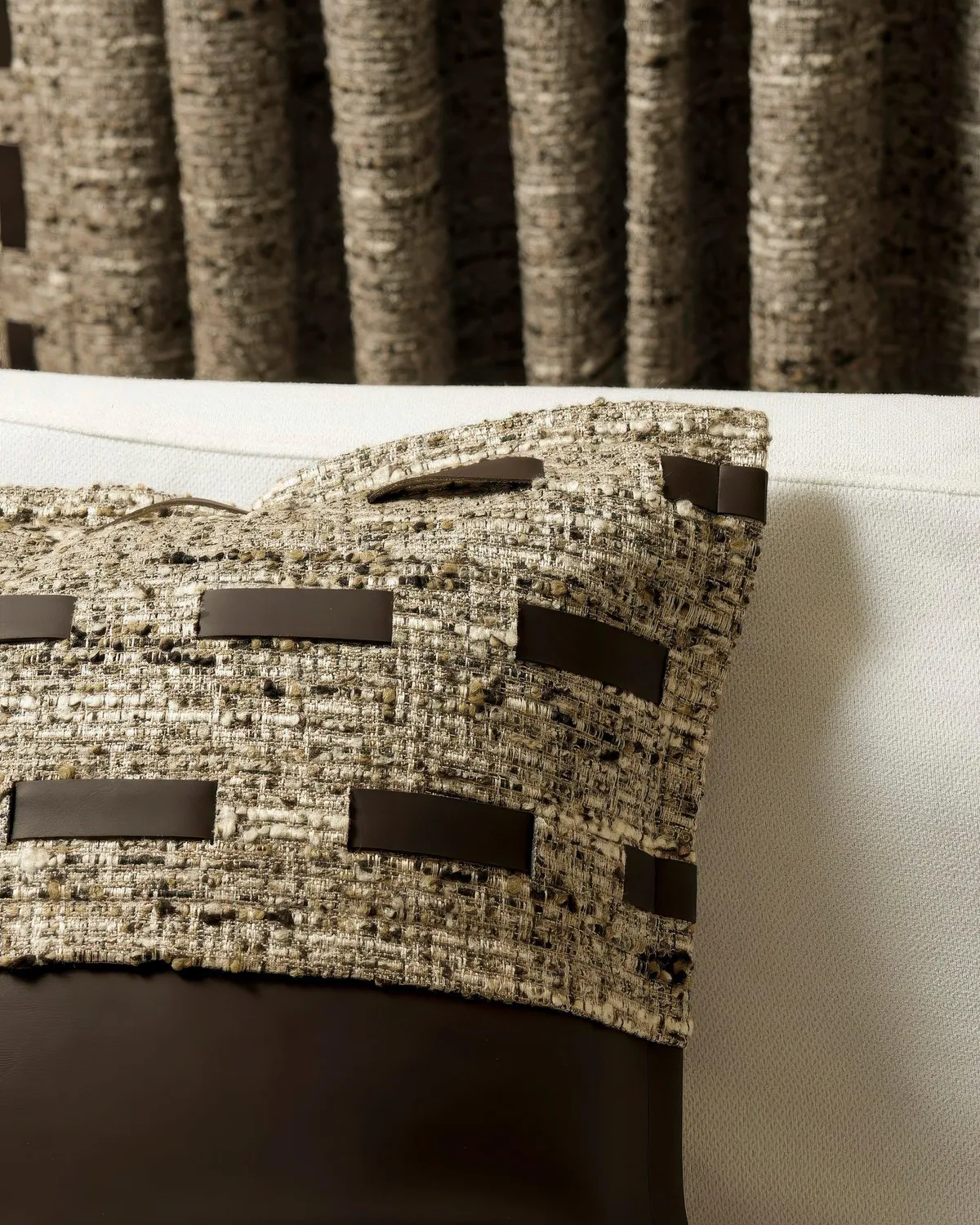 Juliette Textured Leather Lumbar Pillowcase — image 9