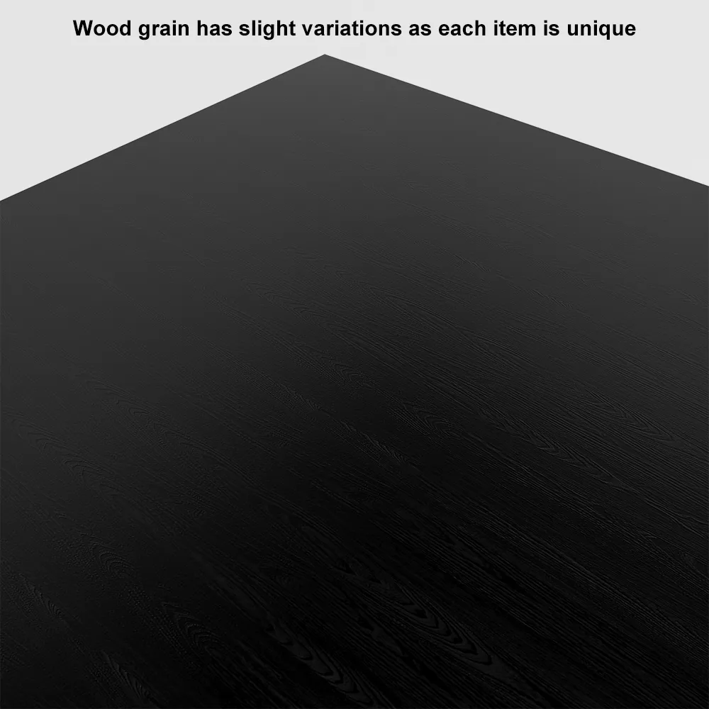 Modern Black Wood Coffee Table with Storage Square Drum with Drawer — image 9