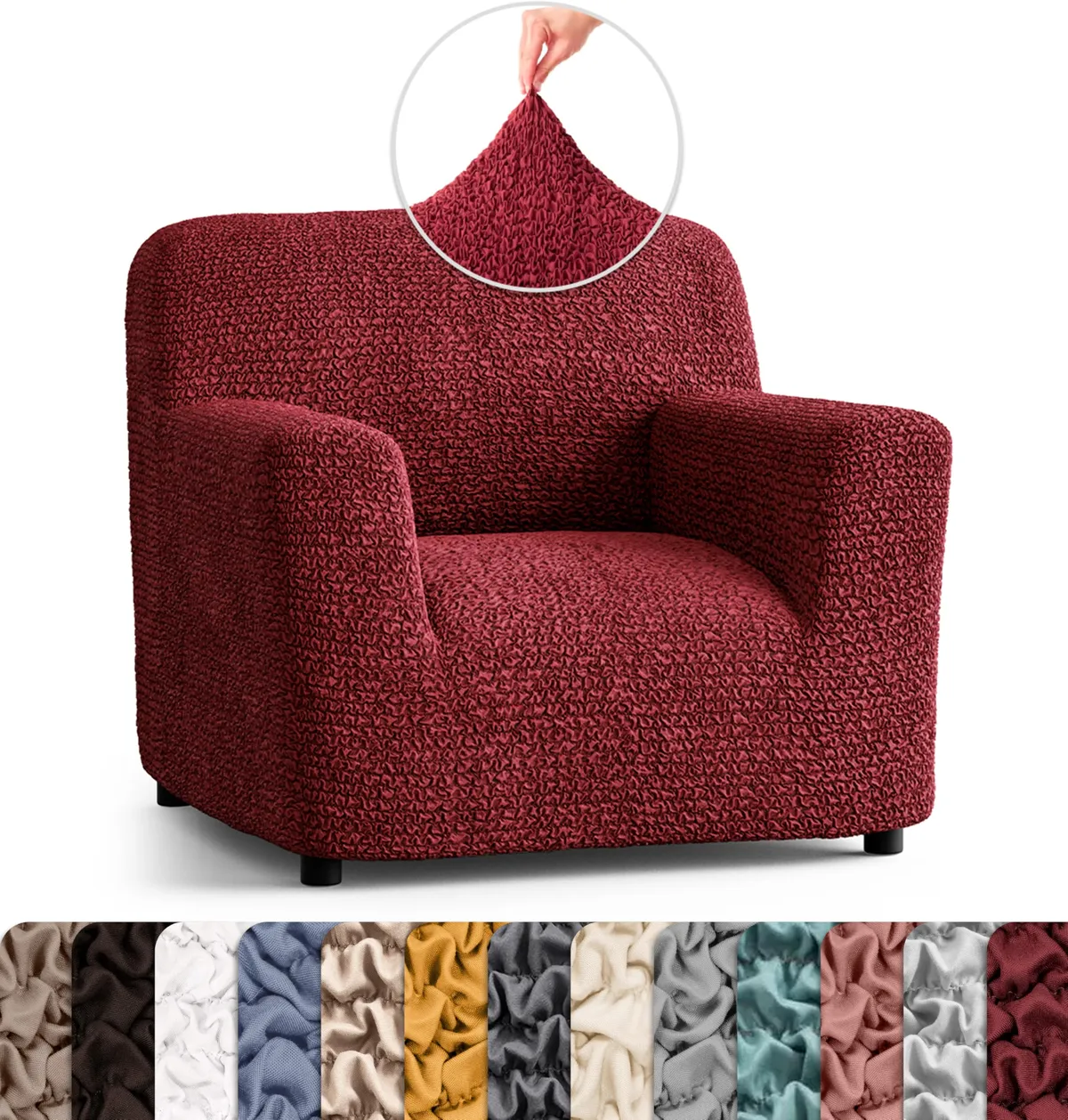 Armchair Slipcovers - 1-Piece Furniture Protector - Form Fit, Machine Washable -MicrofibraCollection — image 15