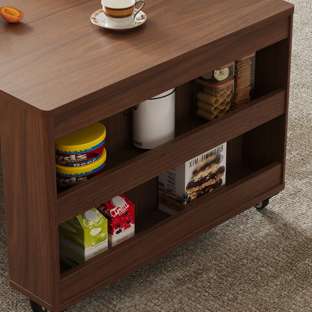 49.2" Lift-Top Extendable Coffee Table with Drawers & Storage Multifunction Table — image 9