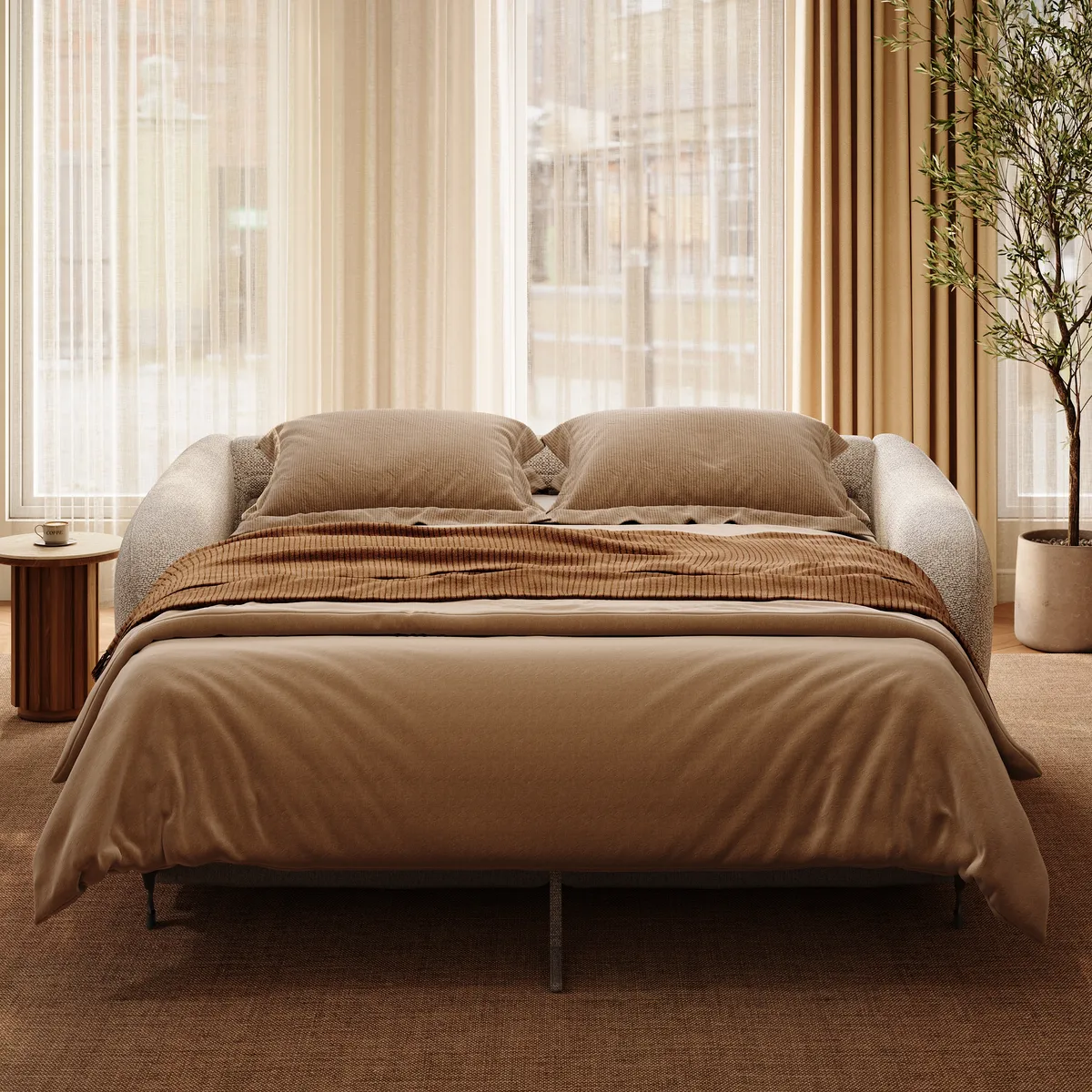 Modern Performance Chenille Sleeper Sofa — image 2