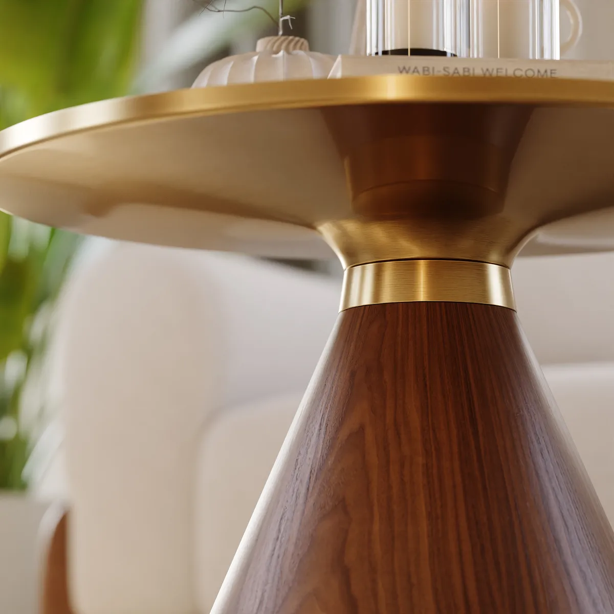 Sintered Stone Round Coffee Table Modern Black Living Room Furniture — image 18