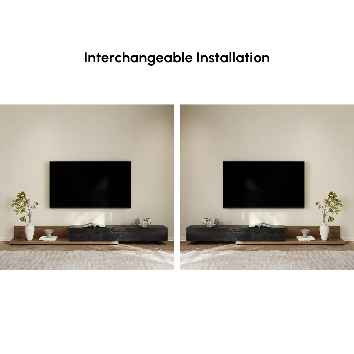 Rectangle Wood Extendable TV Stand — image 8