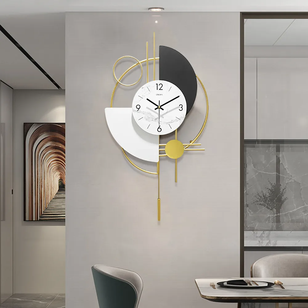 30" Modern Metal Wall Clock with Dimmable LED Light and Remote Control — image 13