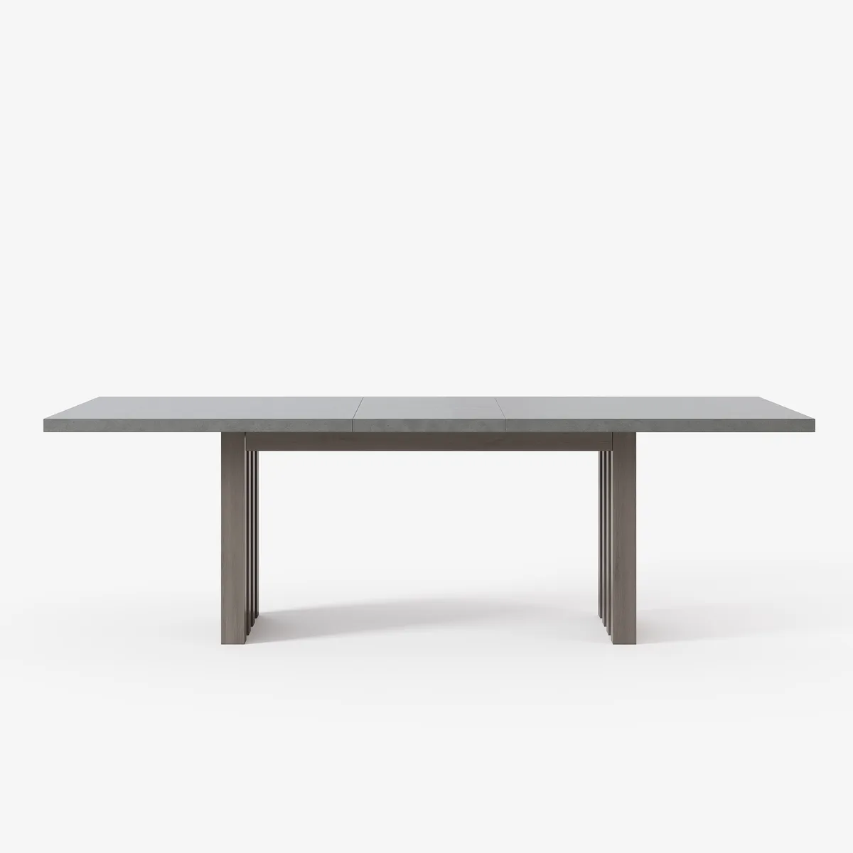 11 Pieces Gray Aluminum Outdoor Patio Dining Set with Extendable Table and Woven Armchai — image 9