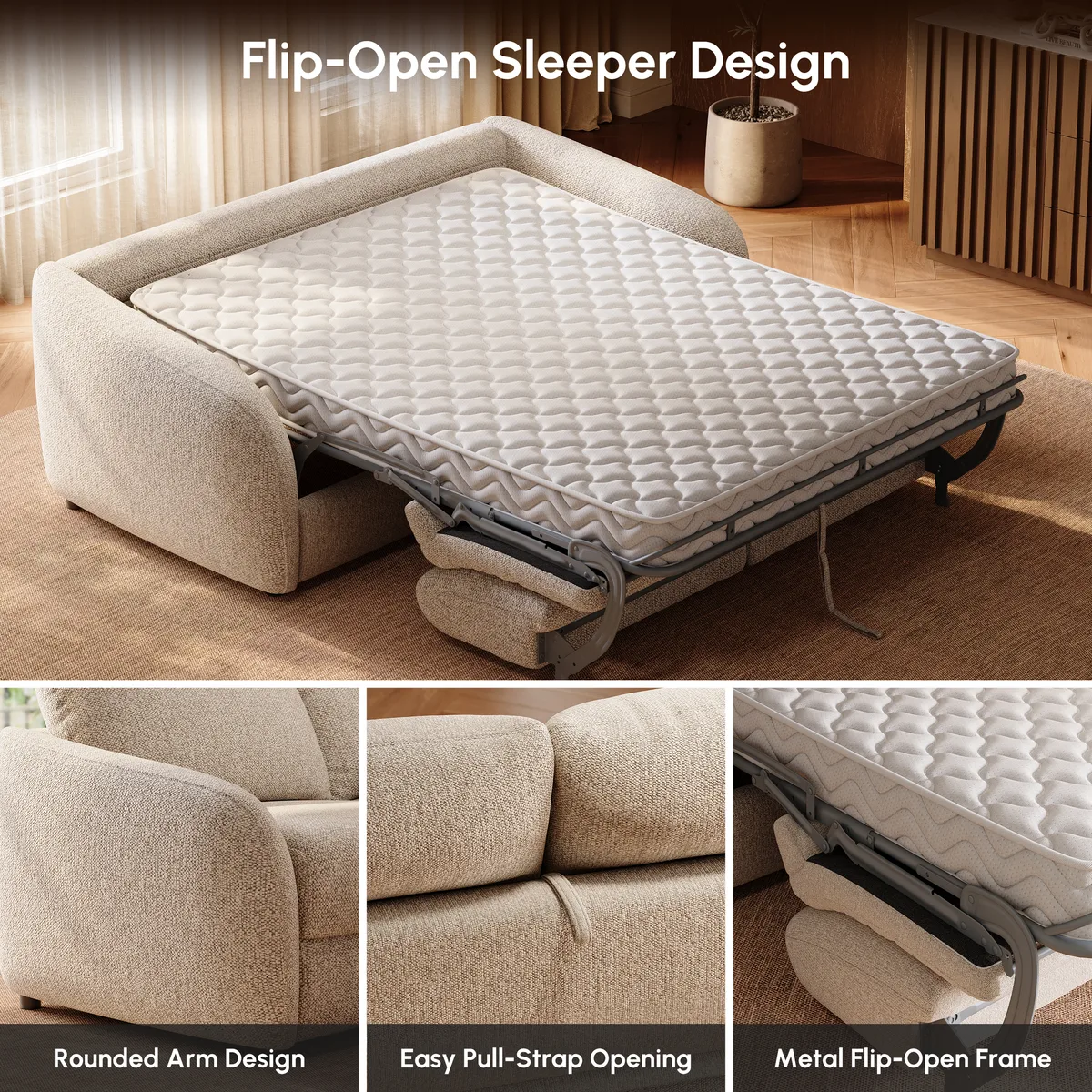 Modern Performance Chenille Sleeper Sofa — image 8