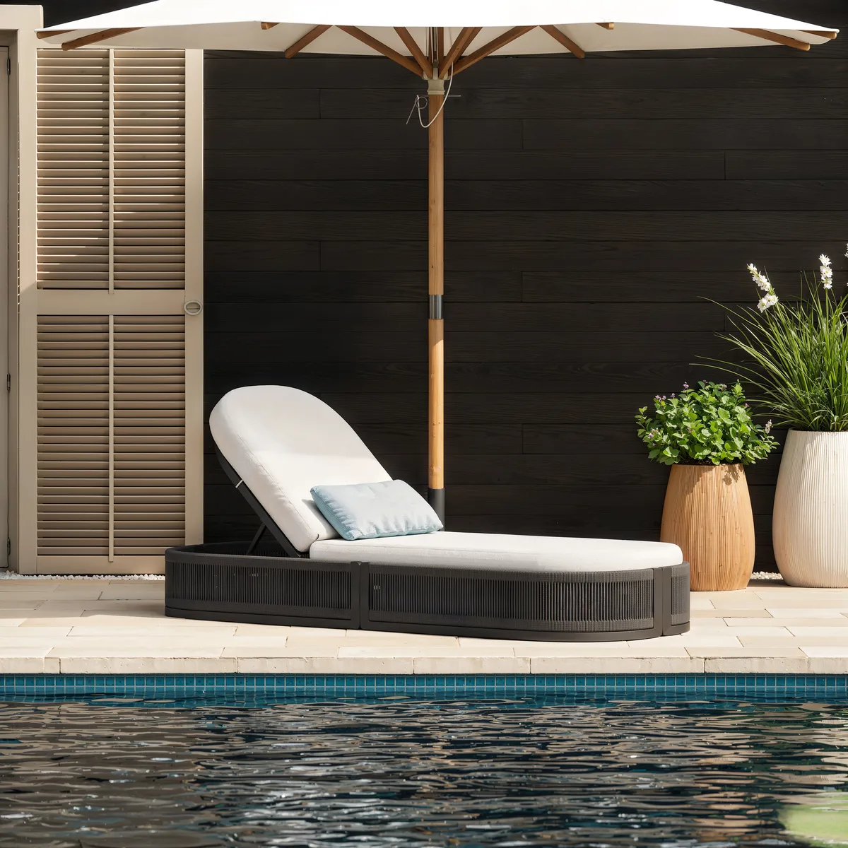 Costra Outdoor Aluminum & Rope Weave Reclining Chaise Lounge — image 22