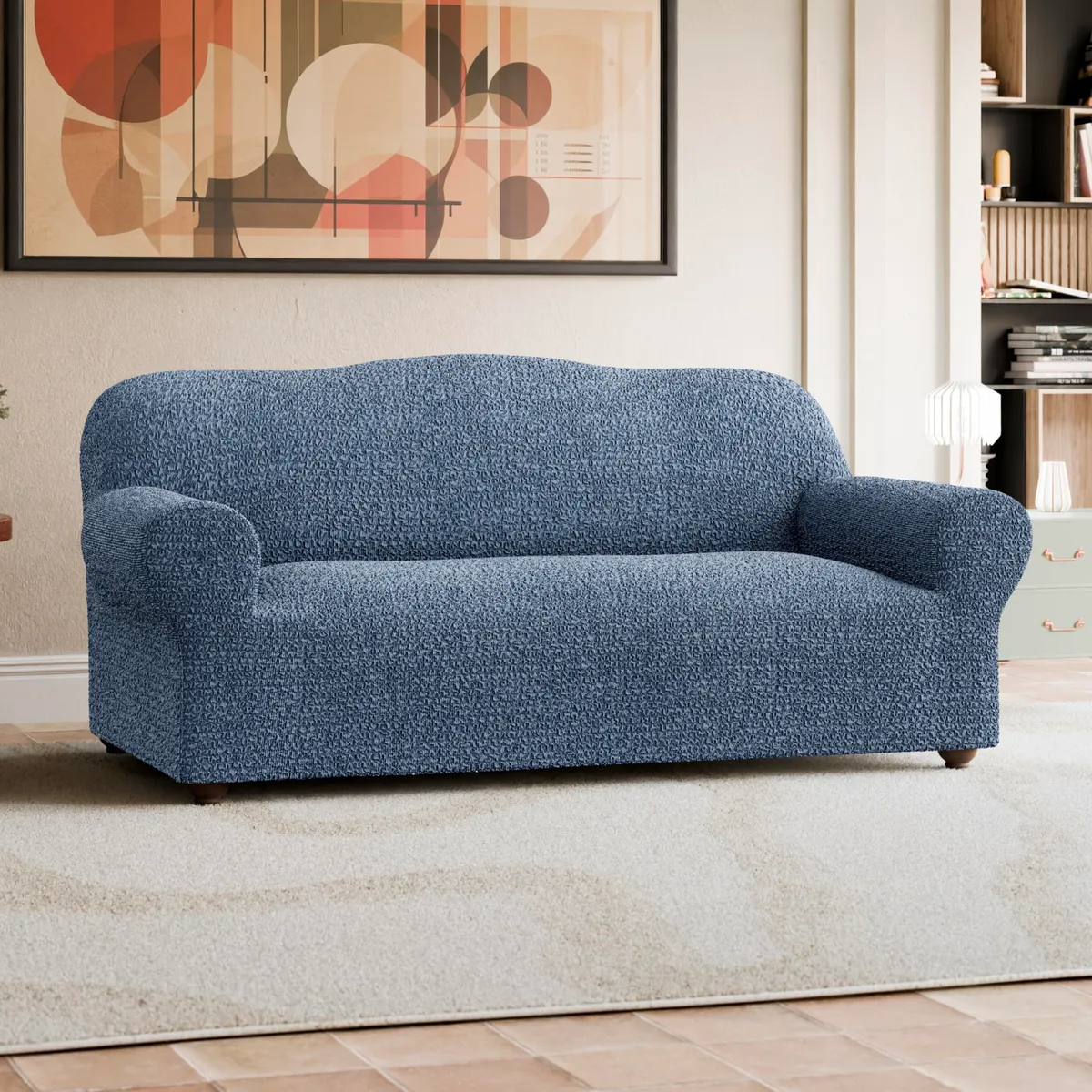 Sofa Slipcovers - 1-Piece Furniture Protector - Form Fit, Machine Washable - CottonRich Collection — image 7