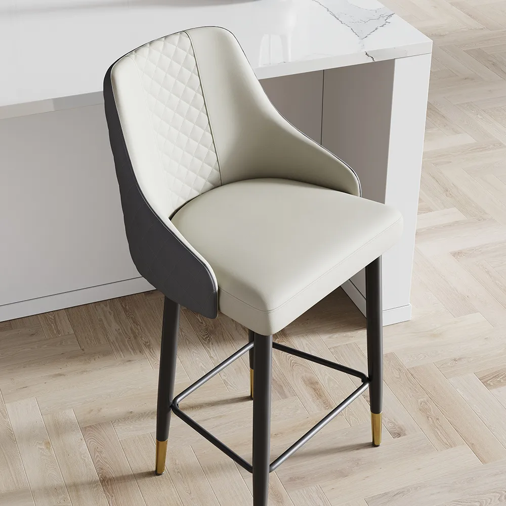Diamic Black Faux Leather Counter Stool with Upholstered — image 17
