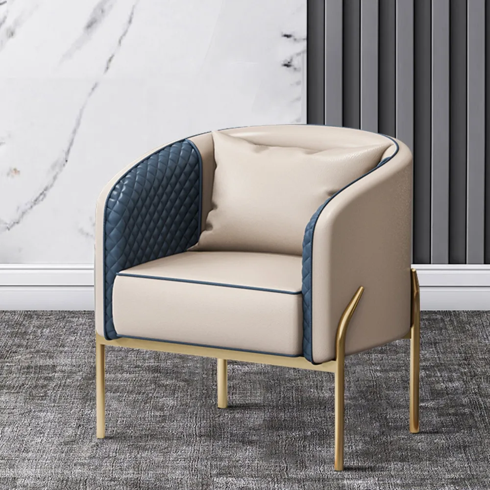 Modern Accent Chair Tufted Upholstered PU Leather Accent Chair — image 2