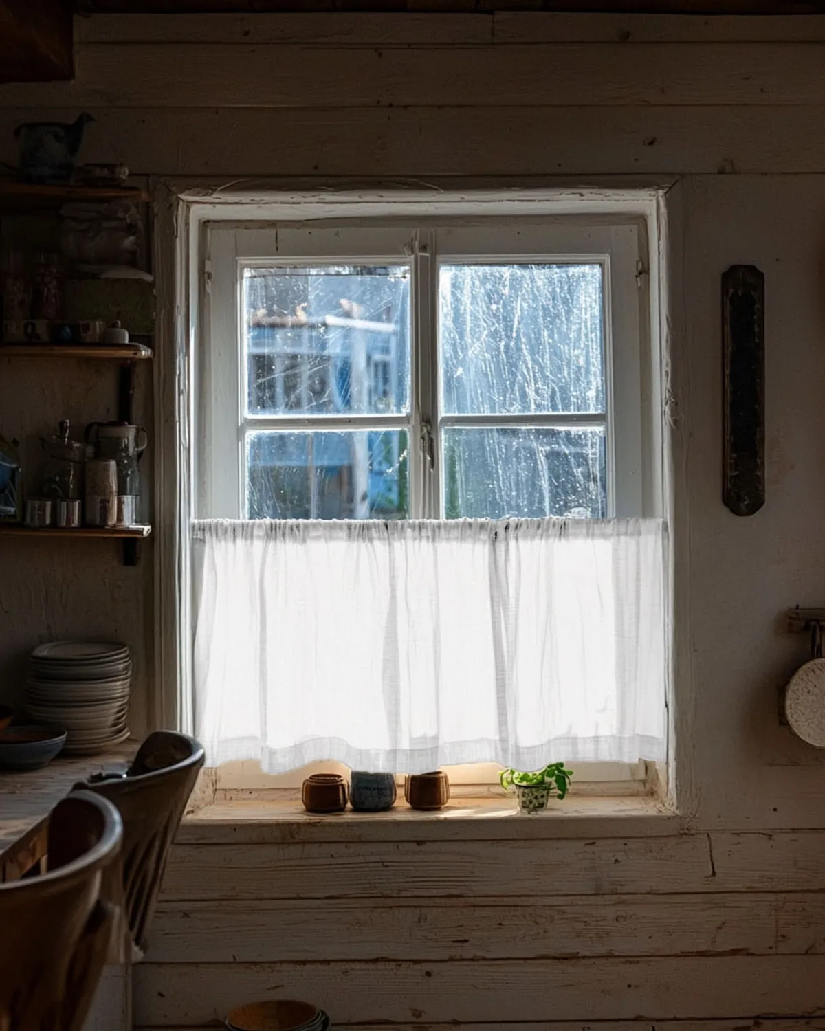Wengen Linen & Cotton Blend Airy Sheer Custom Cafe Curtain — image 3