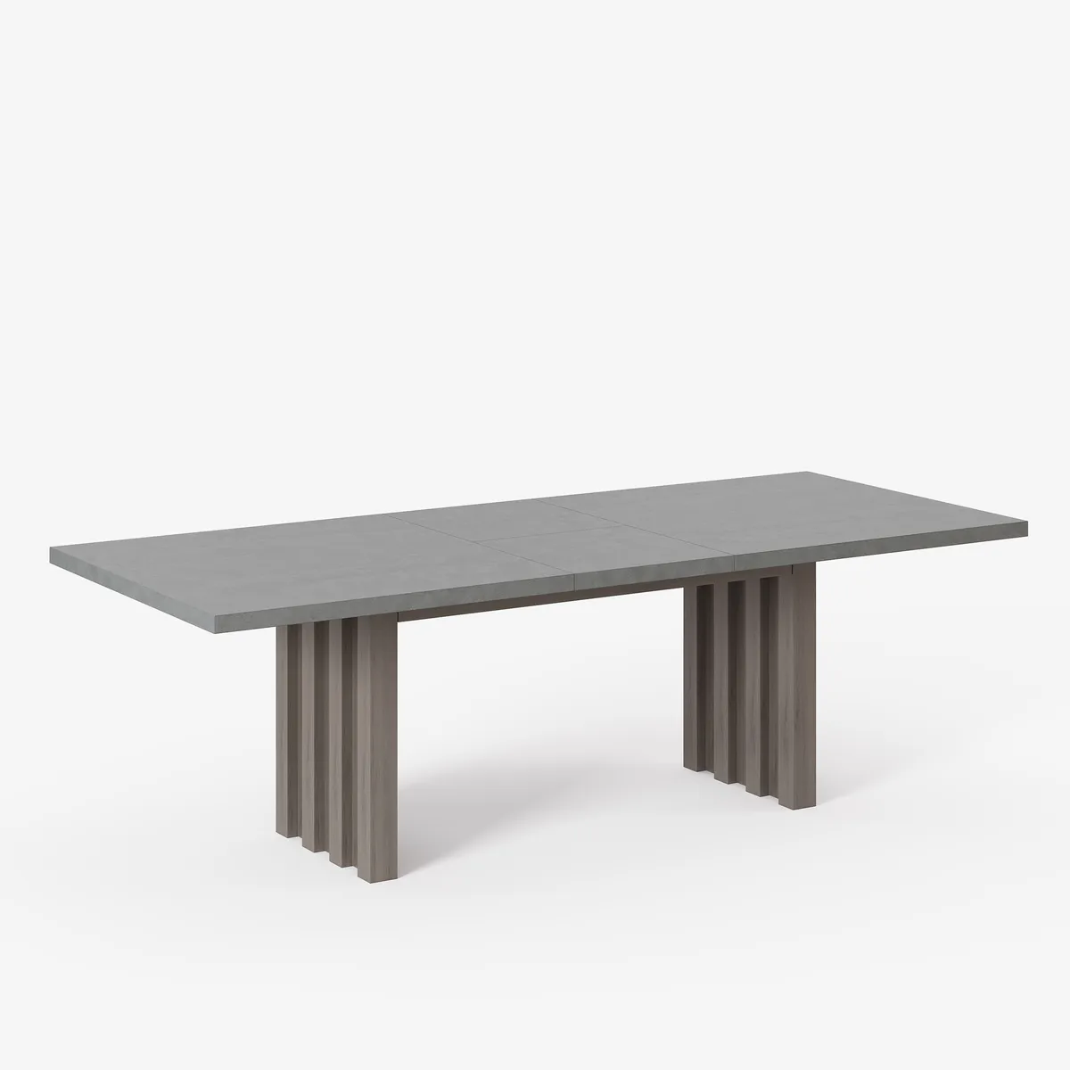 11 Pieces Gray Aluminum Outdoor Patio Dining Set with Extendable Table and Woven Armchai — image 7