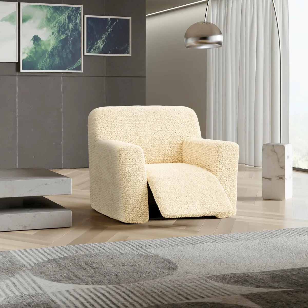 Oversized Recliner Chair Slipcover - 1-Piece Furniture Protector - Form Fit, Machine Washable -MicrofibraCollection — image 16