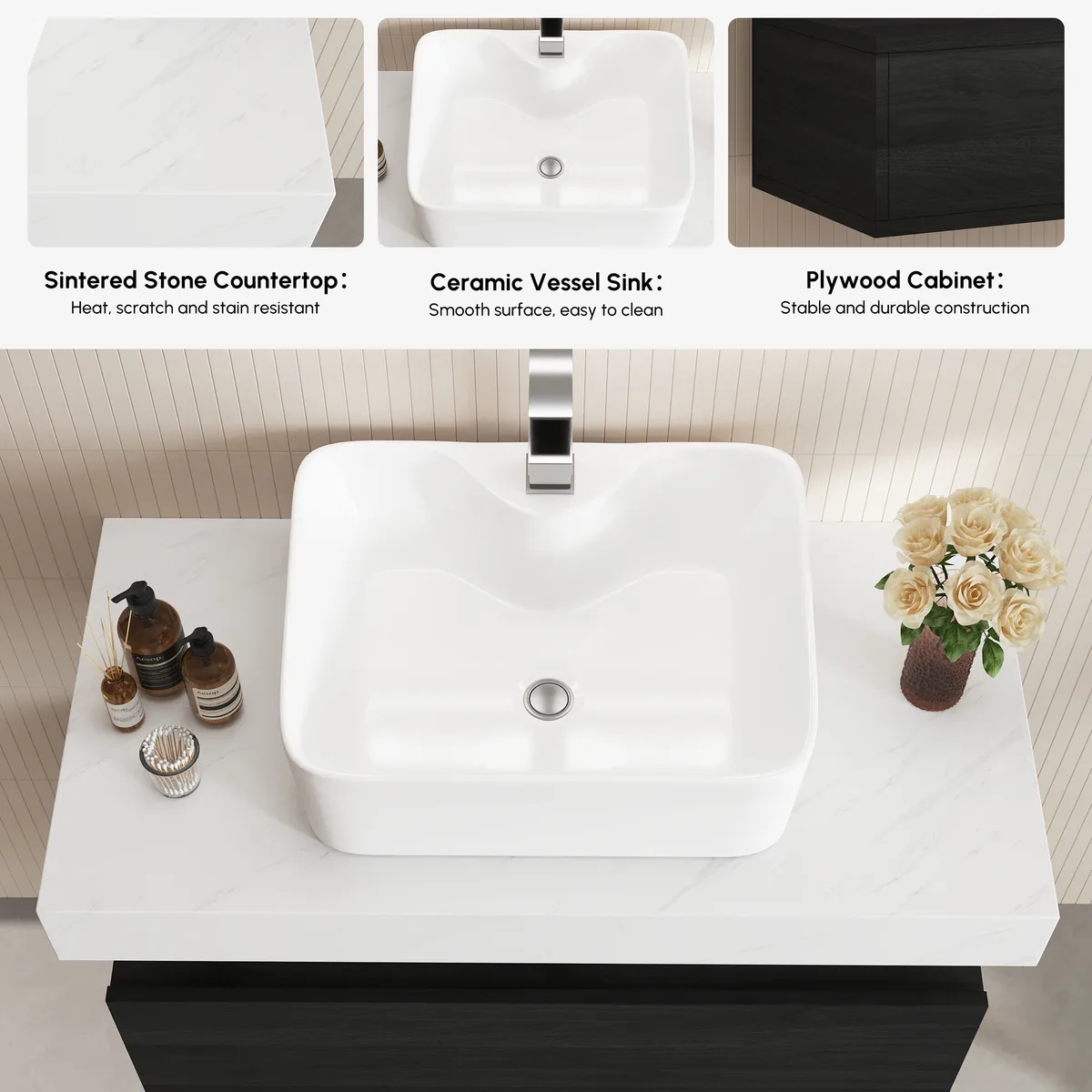 35.4" Floating Bathroom Vanity Set with Single Sink — image 7