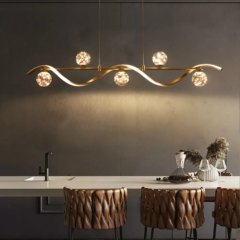 Set Of Two 4-Light LED Linear Dimmable Kitchen Island Lighting — image 23