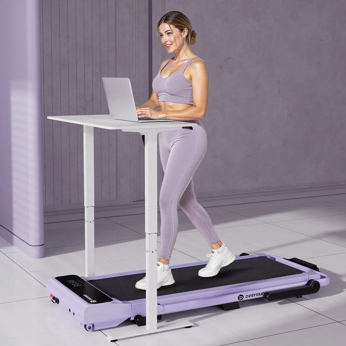 2026 New A6 Plus Handbar 5% Incline 2 in 1 Foldable Treadmill with Whole Screen Upgraded Chip & NFC Support | 300Lbs, 7.5Mph — image 4