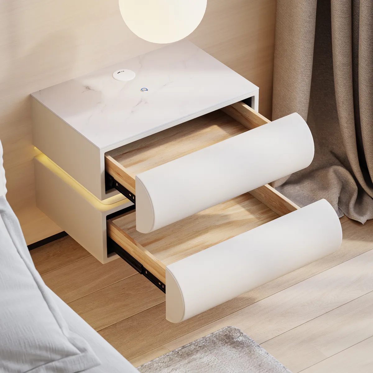 Humply Floating Smart Nightstand 1 Drawer Bedside Table — image 15