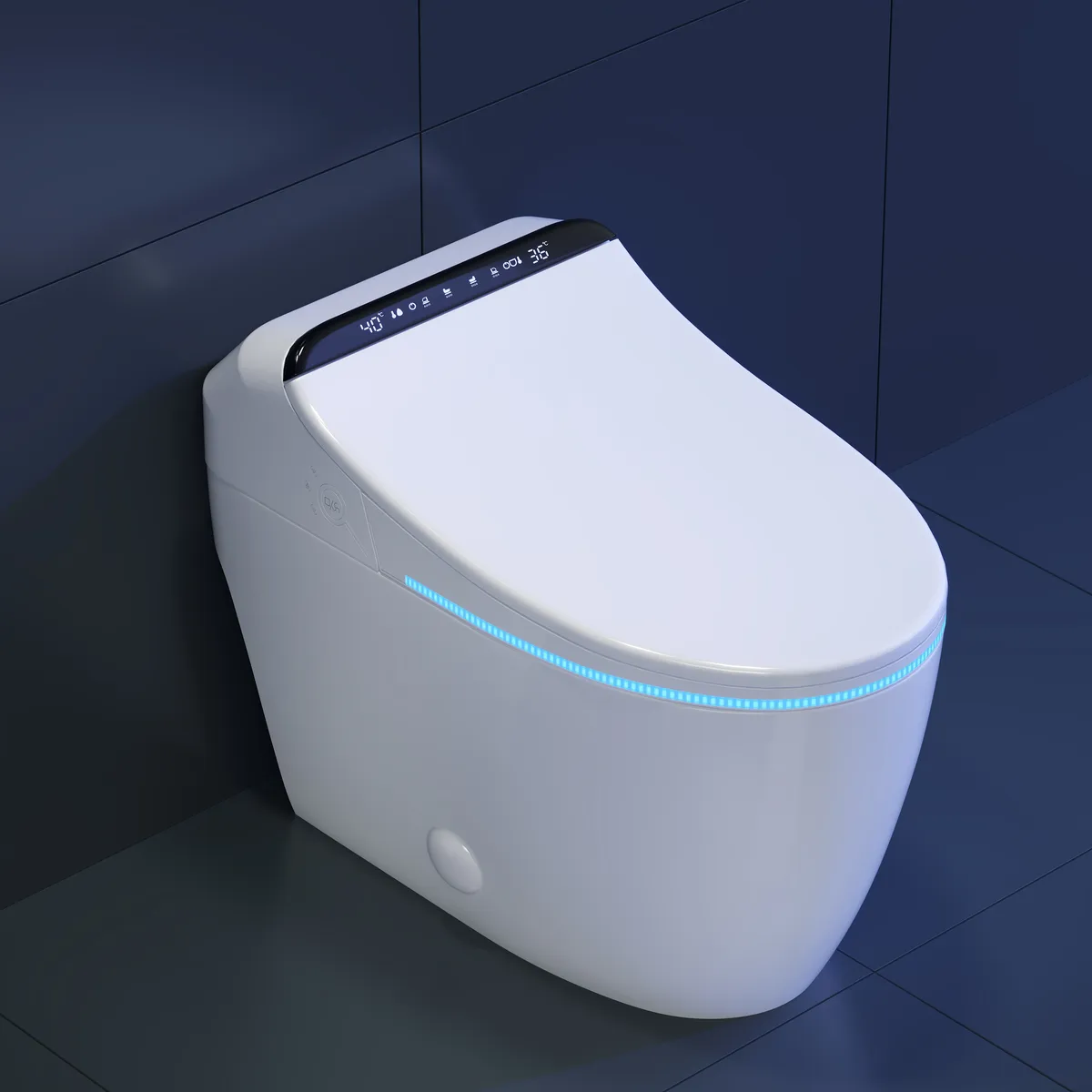 Hynova AX2 Pro Automatic Smart Bidet Toilet with Aromatherapy White 1.28 GPF — image 3