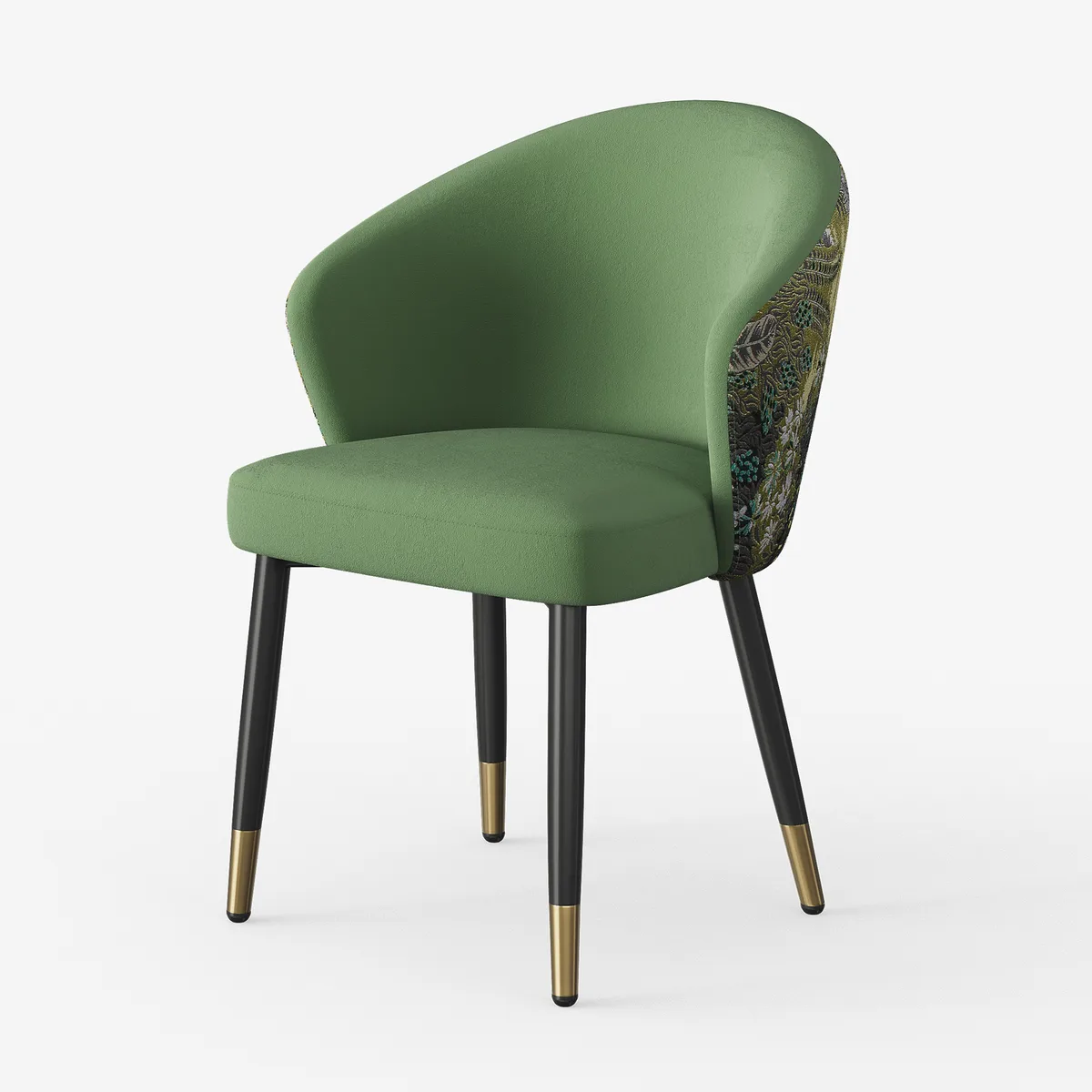Modern Velvet Dining Chairs Upholstered Blue Dining Room Chairs with Arm — image 11