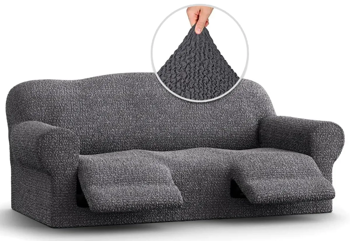 Recliner Sofa Slipcover - 1-Piece Furniture Protector - Form Fit, Machine Washable - CottonRich Collection
