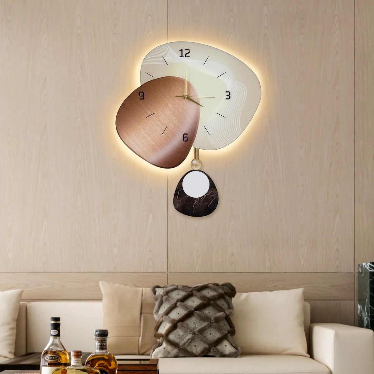24" LED Wall Clock with 3-Color Dimming and Remote Control — image 23