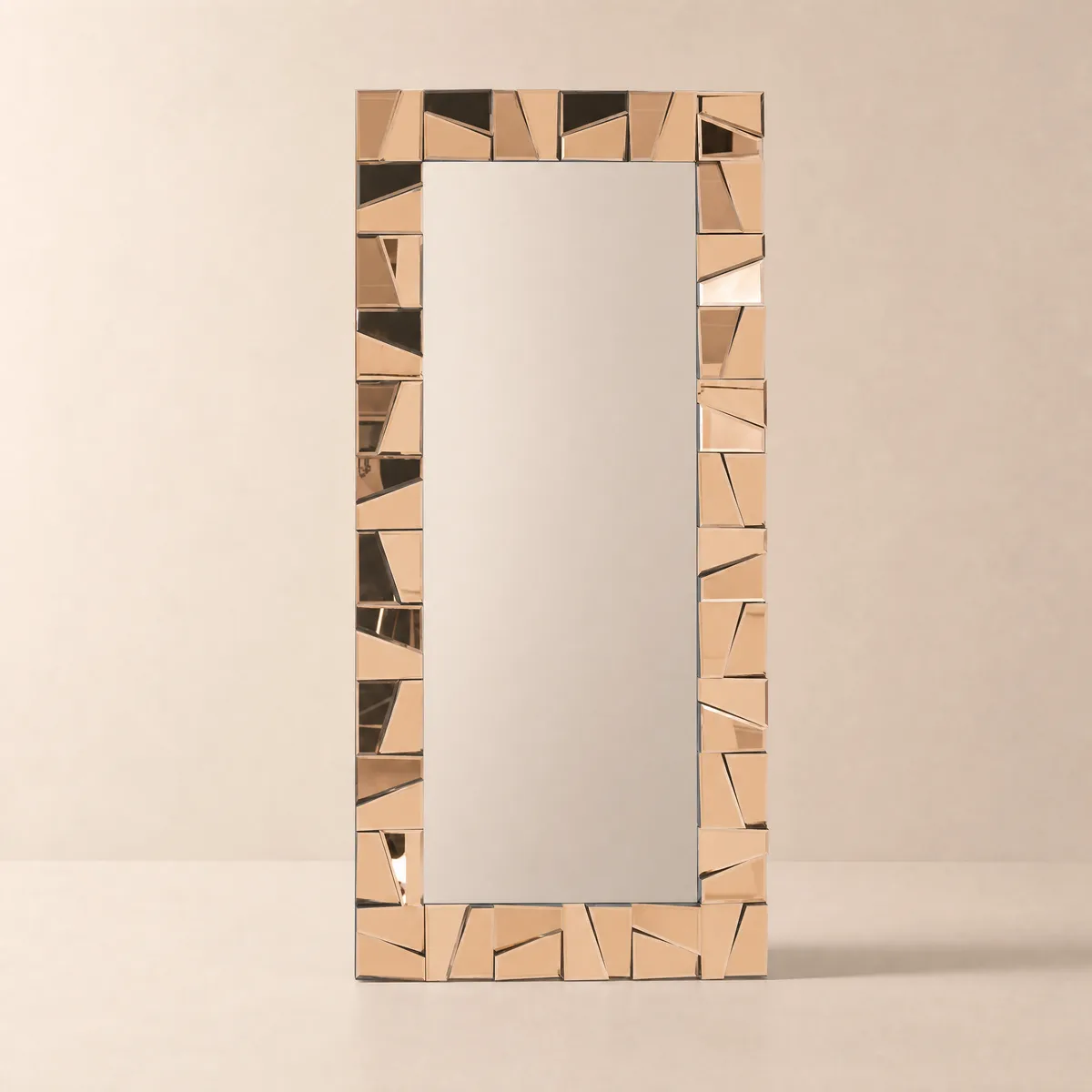 31.5" x 63" Oversized Rectangle Full Length Floor Mirror 3D Silver Glass Frame — image 10