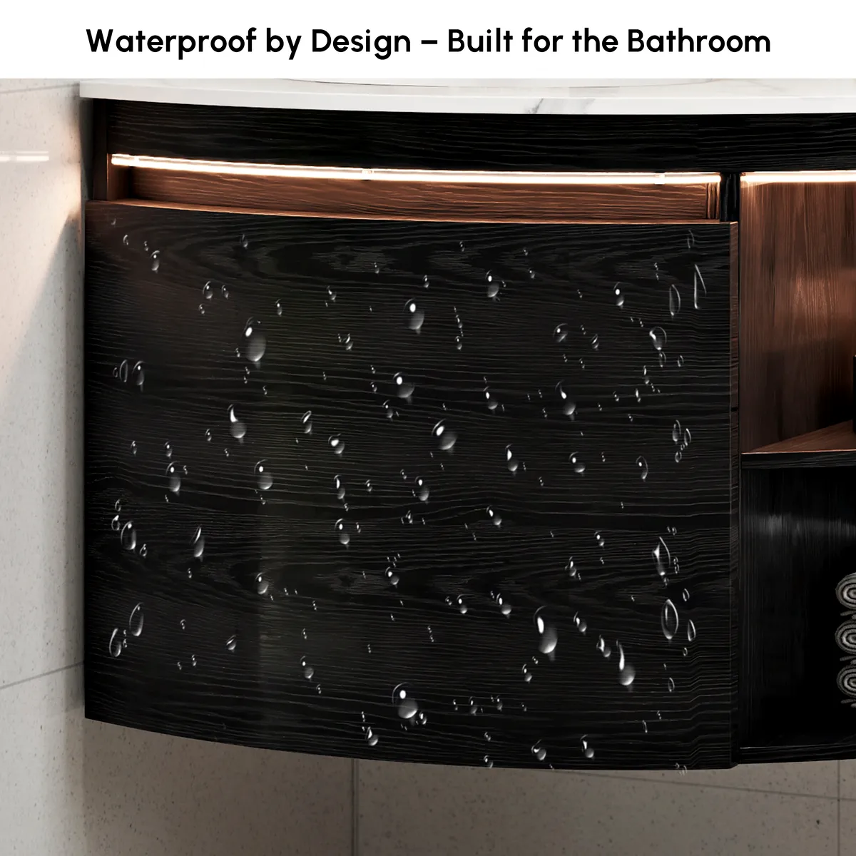 36" Corner Bathroom Vanity with Storage & LED Sensor Light — image 9