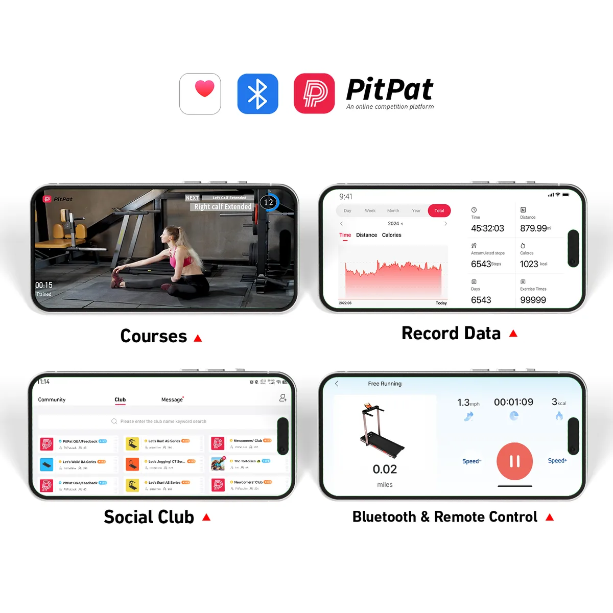 Z10 Pro Muse Type 2 in 1 Foldable Treadmill with Remote Control, 12% Auto Incline, Rose — image 4