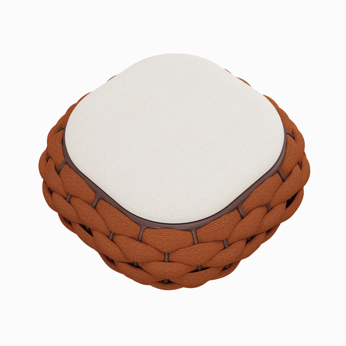 Cocaro Outdoor Storage Ottoman with Woven Rope in Light — image 28