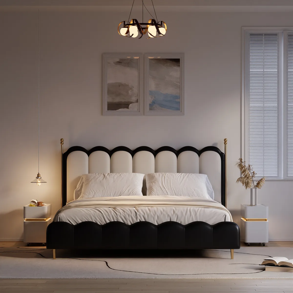 Narrow Smart LED Nightstand with Sintered Stone Top — image 6