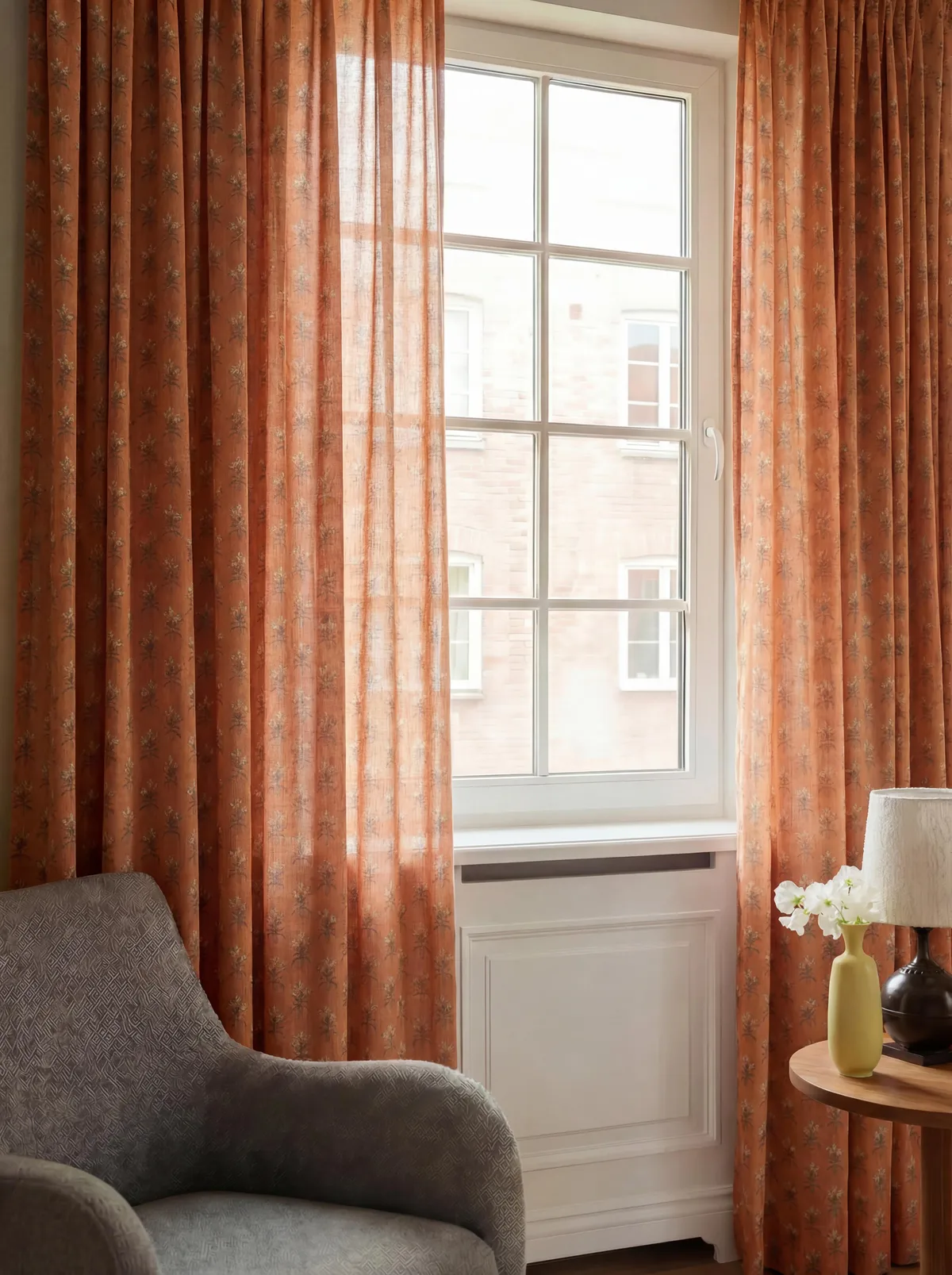 Rhythm Floral Patterned Sheer Custom Curtain — image 4