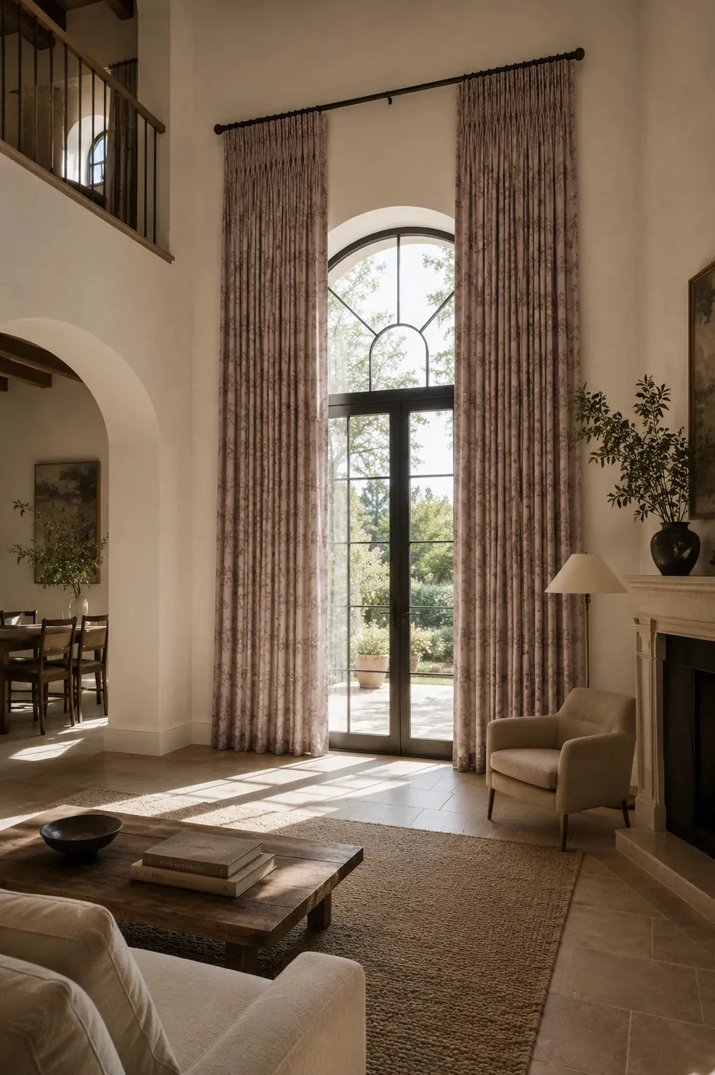 TheNottingHome x TheHues Eden Linen Blend Floral Patterned Custom Curtain — image 4