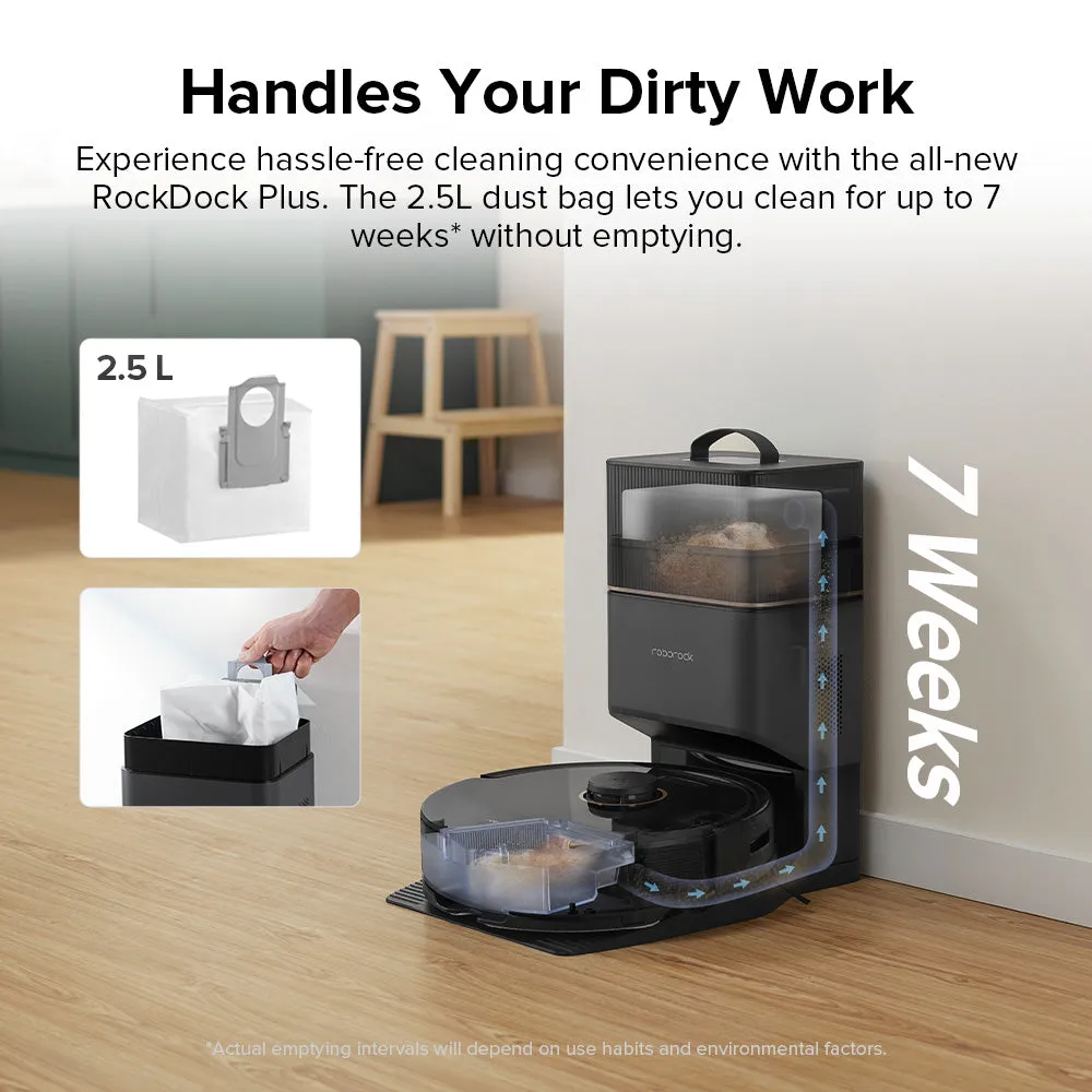 Roborock Q8 Max+ Robot Vacuum and Mop with Auto-Empty Dock — image 3