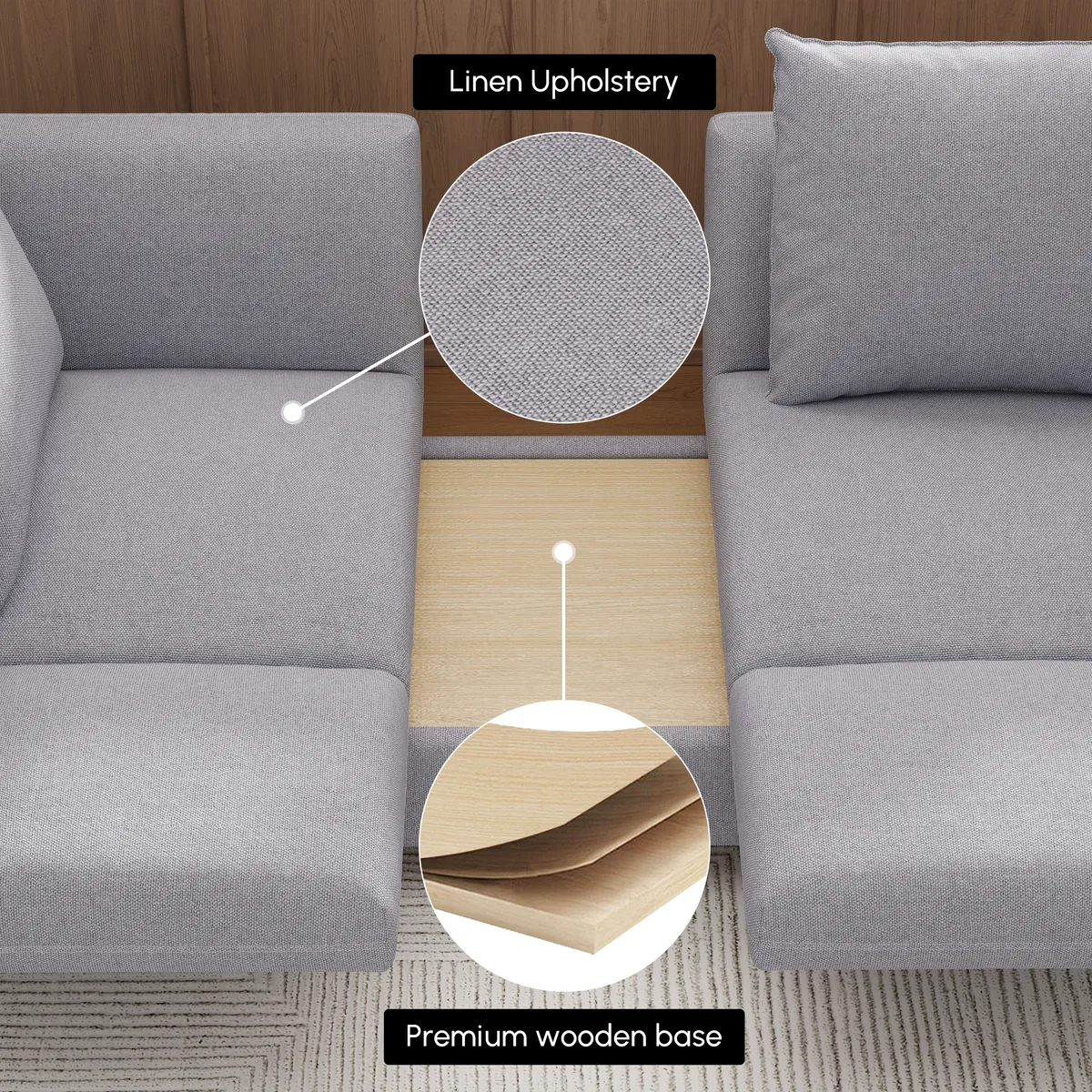 84" Rotatable Convertible Sleeper Sofa Cotton & — image 19