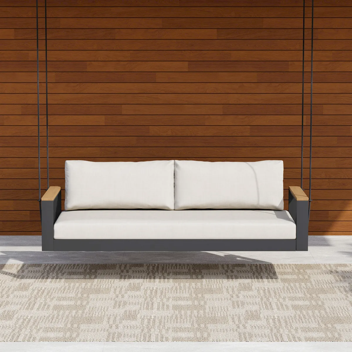 Tevara Outdoor Swing Sofa in Sand with Cushion & Black Cover — image 27